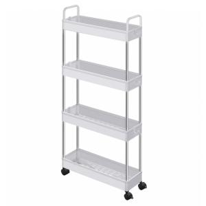 Chariot de rangement 4 niveaux avec roulettes 14,4 x 42 x 9…