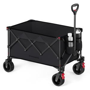 Chariot pliable cupporte Jusqu’à 150 kg avec Poignée noir…