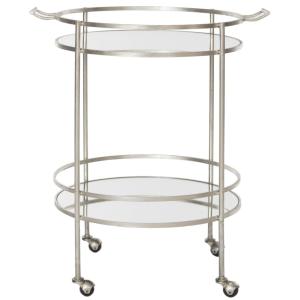 Chariots de service en le fer argent, 65 x 50 x 75 cm