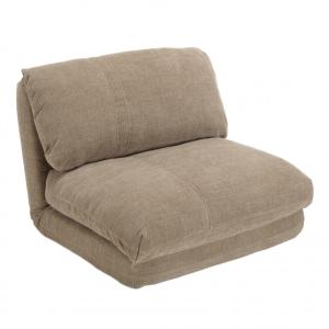 Chauffeuse 1 place multi-position en tissu couleur taupe