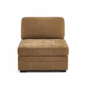 Chauffeuse 1 place tissu chenille écureuil