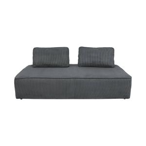 Chauffeuse 2 places canapé modulable gris foncé