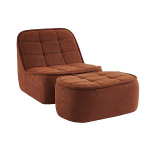 Chauffeuse bouclette texturée 1 place   repose pieds terrac…