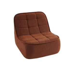 Chauffeuse bouclette texturée 1 place terracotta