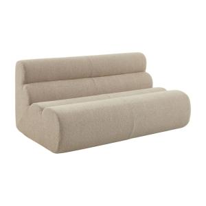 Chauffeuse bouclette texturée 2 places beige