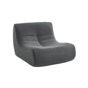 Chauffeuse bouclette texturée anthracite 1 place