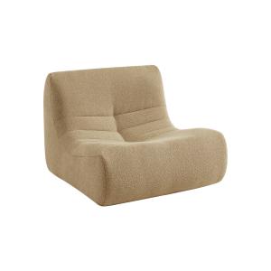 Chauffeuse bouclette texturée beige 1 place