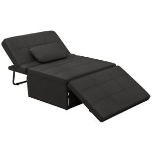 Chauffeuse chaise longue pouf 3 en 1 dossier inclinable tis…