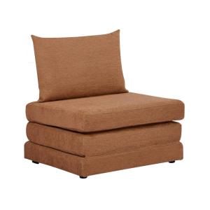 Chauffeuse convertible tissu chenille 1 place camel