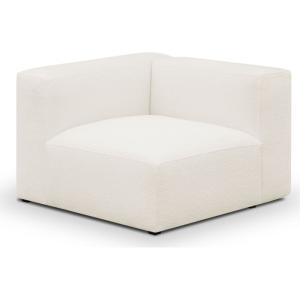 Chauffeuse d'angle à gauche modulable en tissu bouclé beige…