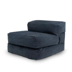 Chauffeuse déhoussable 70x190 cm bleu foncé