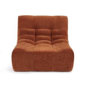 Chauffeuse modulable 1 place velours terracotta