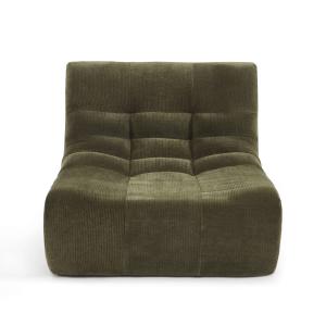 Chauffeuse modulable 1 place velours vert