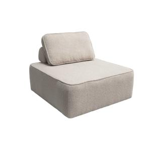 Chauffeuse modulable tissu bouclette 1 place beige