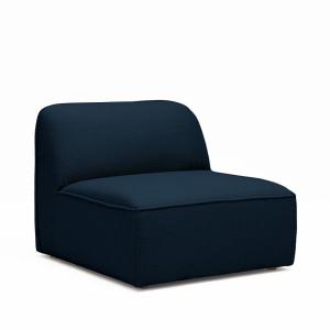Chauffeuse pour canapé modulable en tissu bouclette - Bleu…
