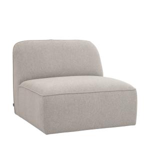 Chauffeuse pour canapé modulable en tissu - Naturel chiné