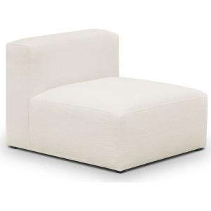 Chauffeuse sans accoudoirs modulable en tissu bouclé beige