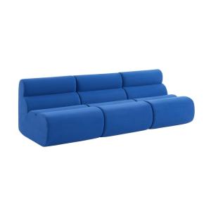 Chauffeuse tissu 1 place bleu électrique (lot de 3)
