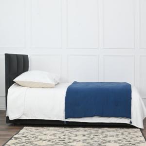 Chemin de lit gaze de coton  indigo 90x200 cm