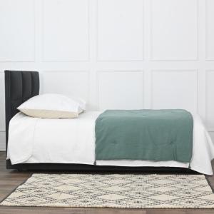 Chemin de lit gaze de coton  lichen 90x200 cm