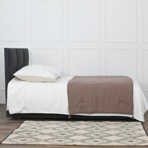 Chemin de lit gaze de coton  noisette 90x200 cm