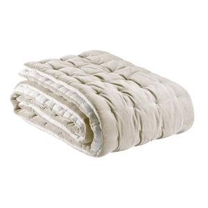 Chemin de lit uni  en coton grege 90 x 240 cm