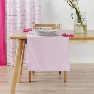 Chemin de table 100% lin rose