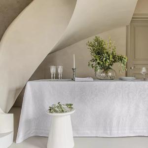 Chemin de table antitache pur coton gris 54X180 cm