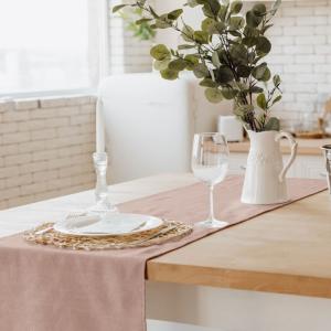 Chemin de table beige 50x135 cm