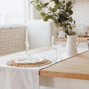 Chemin de table blanc 50x135 cm