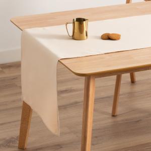 Chemin de table de Noël en coton jacquard orange et or 45x1…