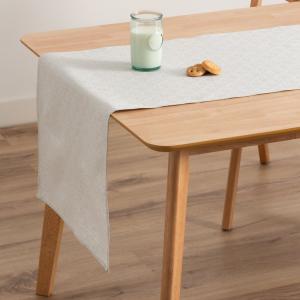 Chemin de table de Noël en coton jacquard soul grey et arge…