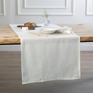 Chemin de table lin lavé blanc 50x150