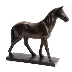 Cheval à poser bronze petit modèle marron en résine
