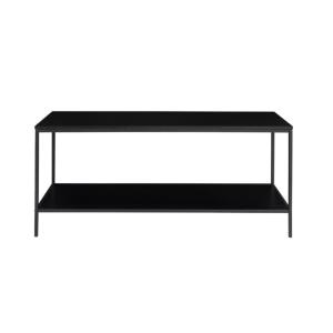 CHIC- Meuble TV noir et métal 100x45 cm