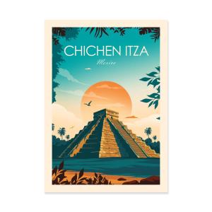 CHICHEN ITZA MEXICO - STUDIO INCEPTION - Affiche d'art 50 x…