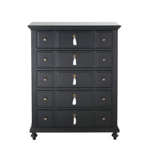 Chiffonier 5 tiroirs noir