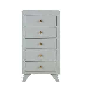 Chiffonier 5 tiroirs vert de gris