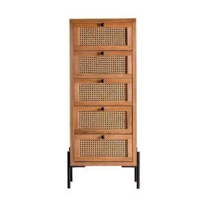 Chiffonier en bois mdf noir  en 45x40x115 cm
