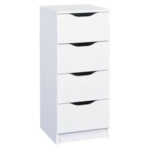 Chiffonnier  4 tiroirs coloris blanc