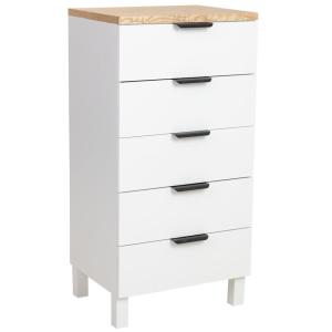Chiffonnier en bois blanc 45x35x90