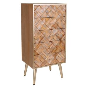 Chiffonnier en bois marron 44,5x34x93h