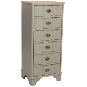 Chiffonnier en bois vert 50x35x110