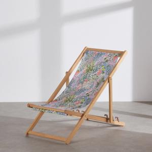 Chilienne en bois d'eucalyptus et toile en polyester recycl…