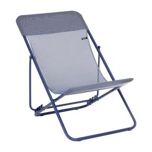 Chilienne jardin pliant multi-positions en acier bleu L83xl…