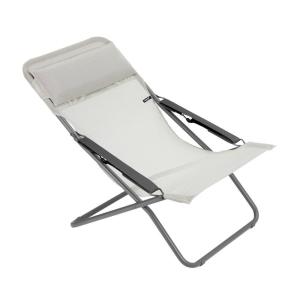 Chilienne pliante en acier beige L93xl67xH88