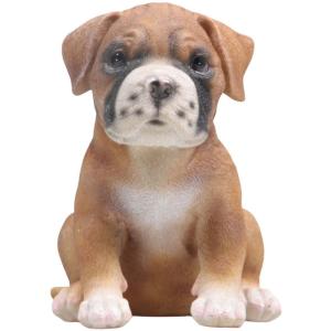 Chiot en résine boxer 12x14x15 cm