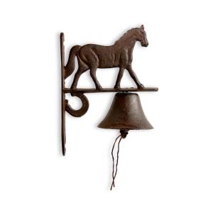 Cloche cheval fonte en Fonte Marron