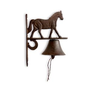 Cloche Cheval Fonte Marron 19x11x25cm - Décoration d'Autref…