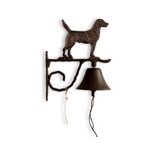 Cloche Chien Fonte Marron 21x11x26cm - Décoration d'Autrefo…